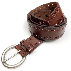 Fossil Eyelets N Studs Leather Belt